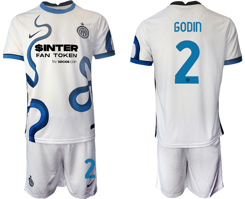 Men 2021-2022 Club Inter Milan away white #2 Soccer Jersey